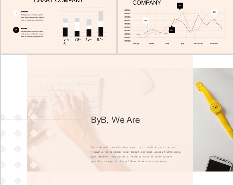 简约动态工作总结通用PPT模板