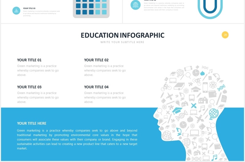 教育学习学士图形信息图表PPT素材Education Slides Powerpoint Template