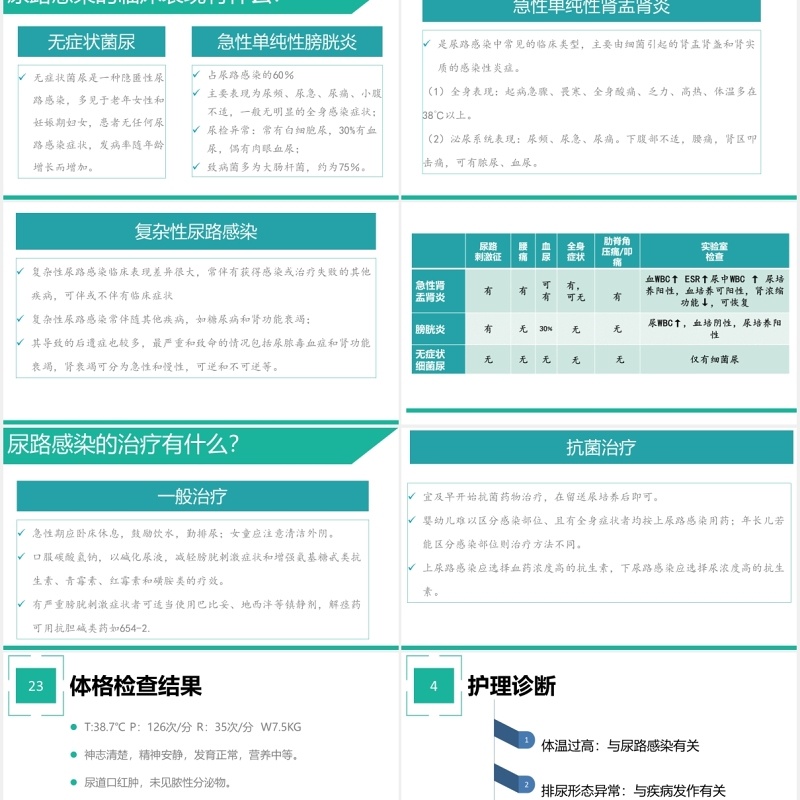 泌尿系感染护理查房医用PPT模板