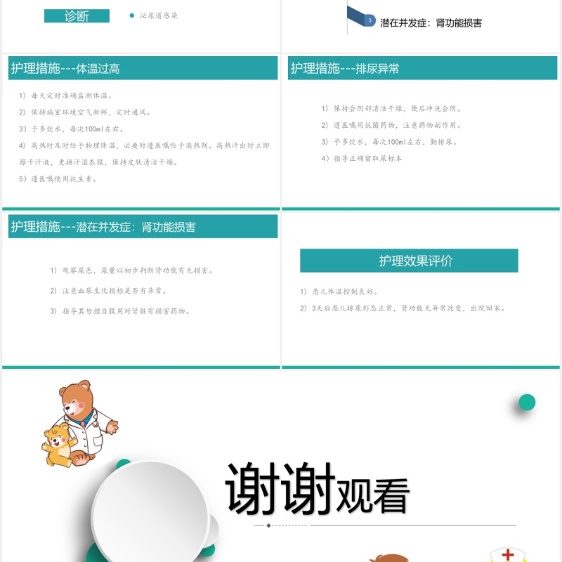 泌尿系感染护理查房医用PPT模板