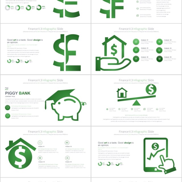 财务PPT信息图表幻灯片FINANCE V.3 PowerPoint Infographics Slides