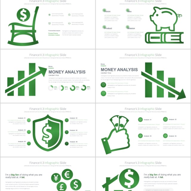 财务PPT信息图表幻灯片FINANCE V.3 PowerPoint Infographics Slides