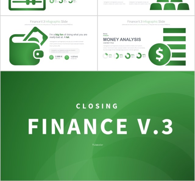 财务PPT信息图表幻灯片FINANCE V.3 PowerPoint Infographics Slides