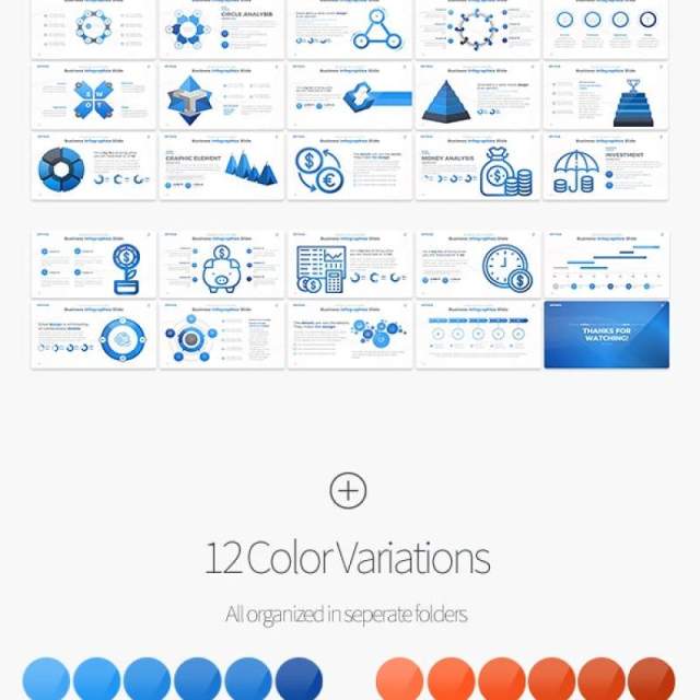 12套色系多用途PPT信息图表幻灯片Optimus - Multipurpose PowerPoint Presentation