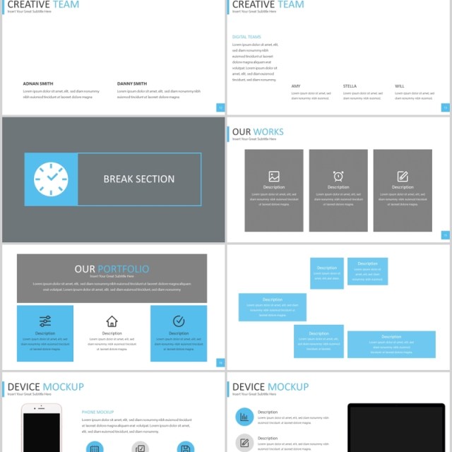 蓝色商业工作汇报PPT模板bluestack powerpoint template