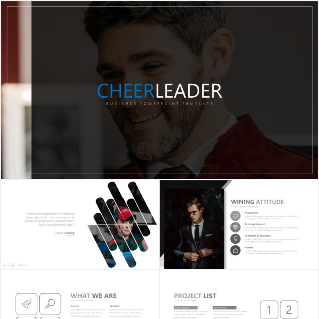 拼图信息图表国外工作通用PPT模板CHEERLEADER 拼图信息图表国外工作通用PPT模板CHEERLEADER