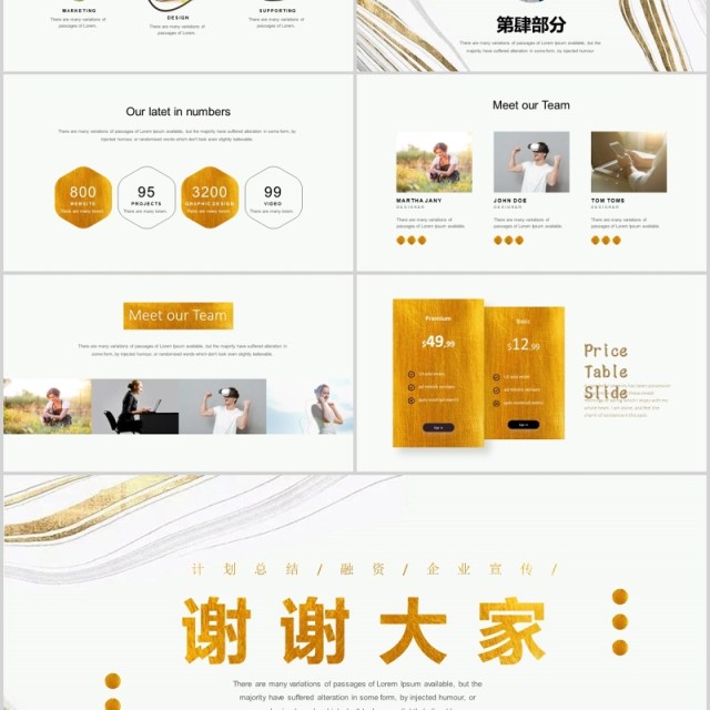 高端白金色融资计划书企业项目宣传PPT模板 高端白金色融资计划书企业项目宣传PPT模板
