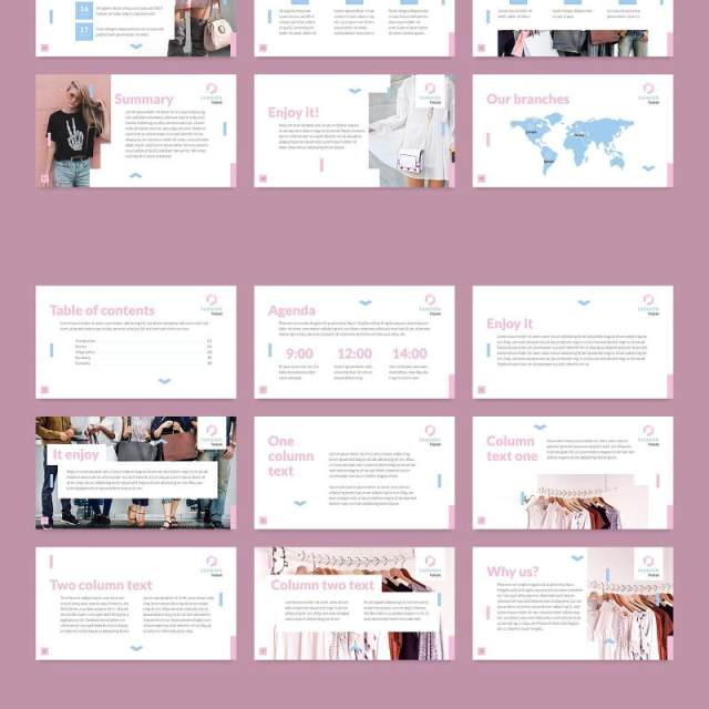 时尚品牌时装屋市场分析报告PPT模板不含照片Fashion House PowerPoint Presentation Template