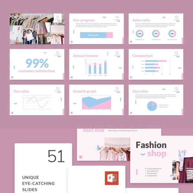 时尚品牌时装屋市场分析报告PPT模板不含照片Fashion House PowerPoint Presentation Template