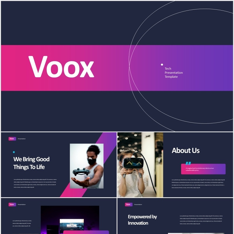 创意商务工作报告PPT模板voox creative business powerpoint template