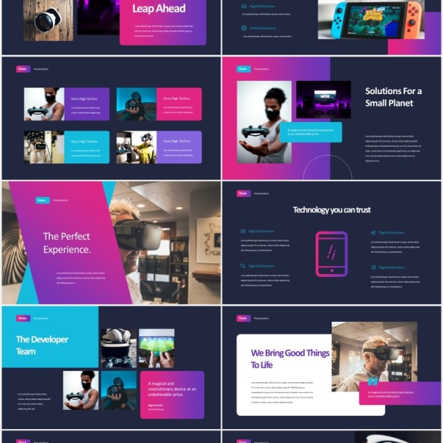 创意商务工作报告PPT模板voox creative business powerpoint template