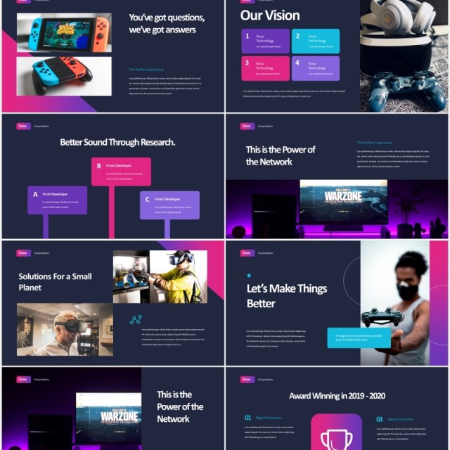 创意商务工作报告PPT模板voox creative business powerpoint template