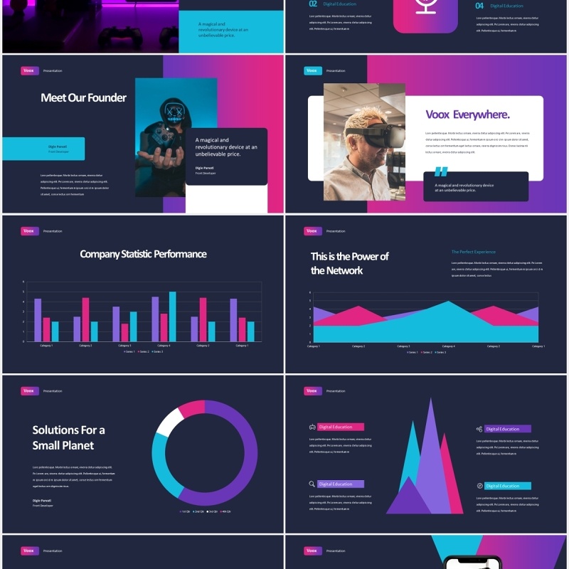 创意商务工作报告PPT模板voox creative business powerpoint template