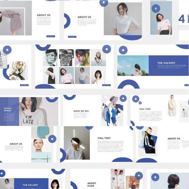 蓝色时尚造型师PPT模板版式设计MNML - Stylist Powerpoint 蓝色时尚造型师PPT模板版式设计MNML - Stylist Powerpoint