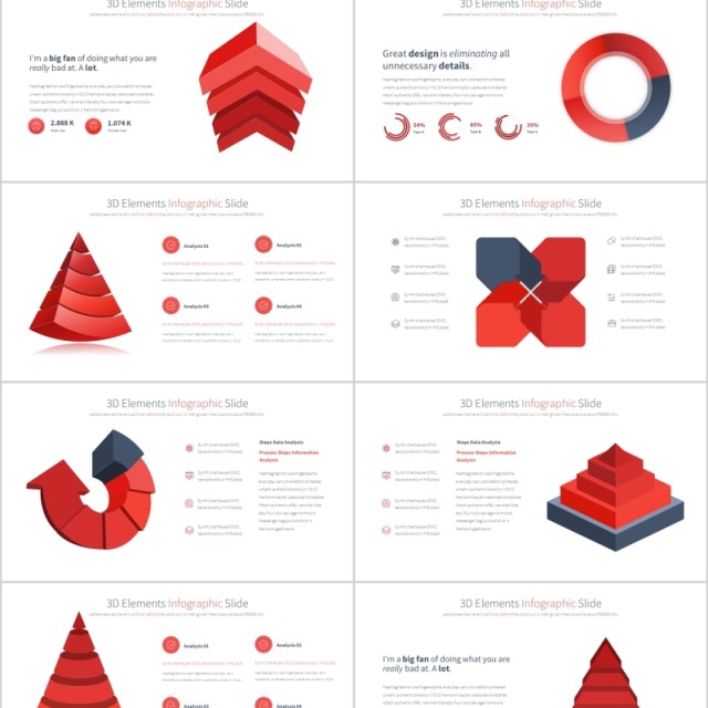三维元素PPT信息图表素材 3D Elements PowerPoint Infographics Slides 三维元素PPT信息图表素材 3D Elements PowerPoint Infographics Slides