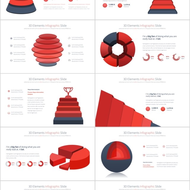 三维元素PPT信息图表素材 3D Elements PowerPoint Infographics Slides 三维元素PPT信息图表素材 3D Elements PowerPoint Infographics Slides