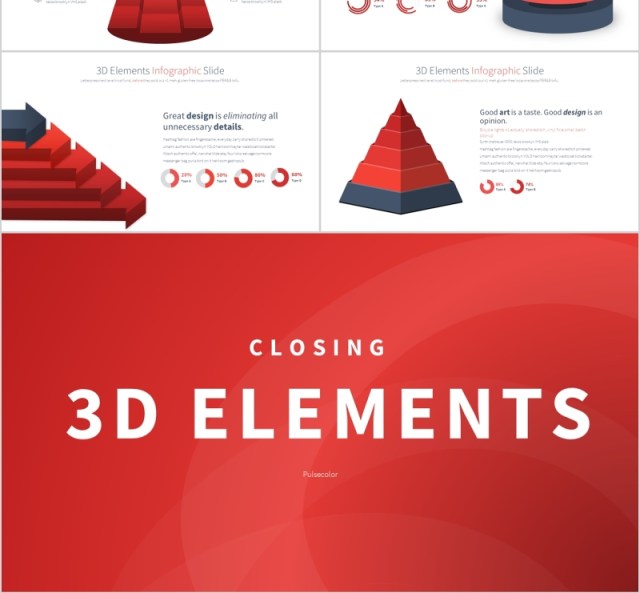 三维元素PPT信息图表素材 3D Elements PowerPoint Infographics Slides 三维元素PPT信息图表素材 3D Elements PowerPoint Infographics Slides