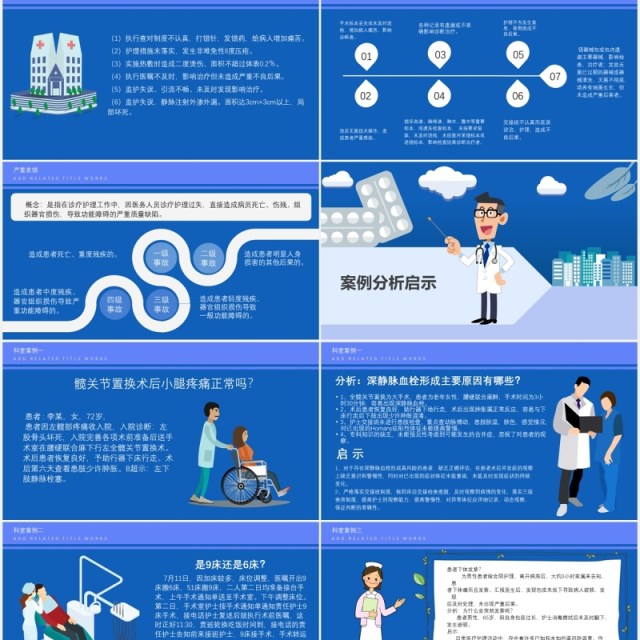 蓝色创意护理不良事件与隐患缺陷医院医疗医生PPT模板 蓝色创意护理不良事件与隐患缺陷医院医疗医生PPT模板