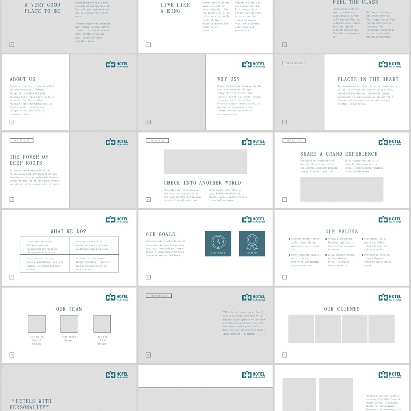 酒店PPT版式模板Hotel PowerPoint Presentation Template