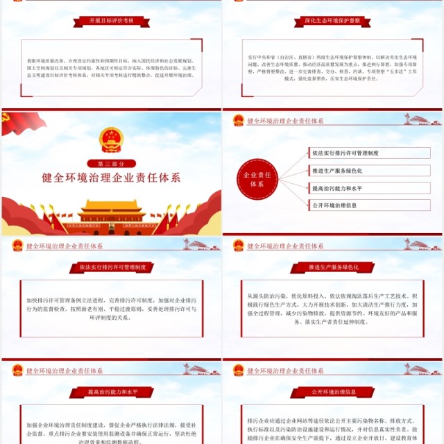 关于构建现代环境治理体系的指导意见党政PPT模板 关于构建现代环境治理体系的指导意见党政PPT模板