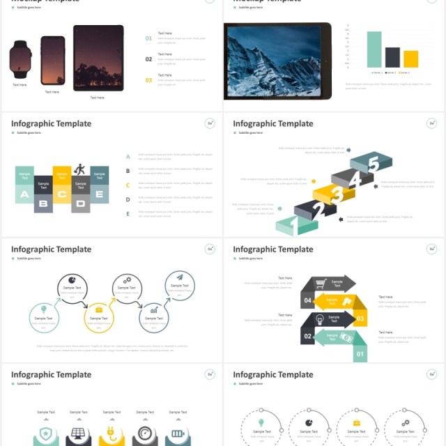 国外图片排版信息图表PPT模板Be+Plus powerpoint template