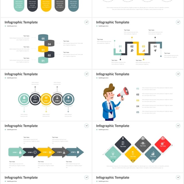 国外图片排版信息图表PPT模板Be+Plus powerpoint template