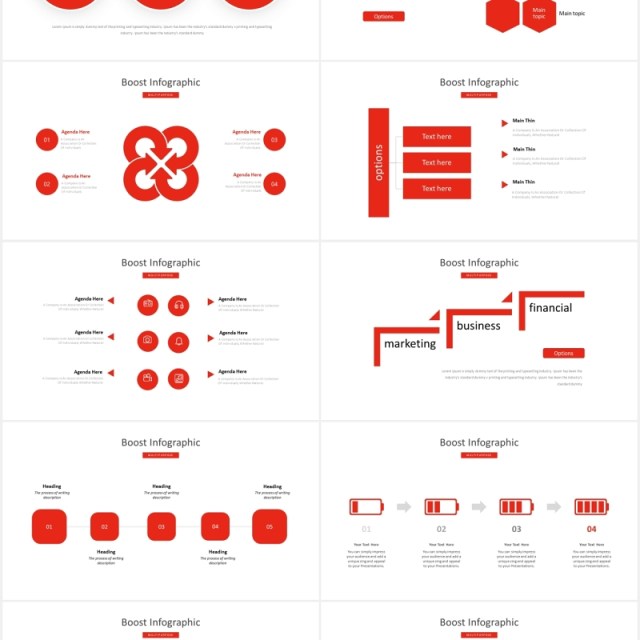 红色商业国外图片排版PPT模板Boost Business - Powerpoint Template 红色商业国外图片排版PPT模板Boost Business - Powerpoint Template