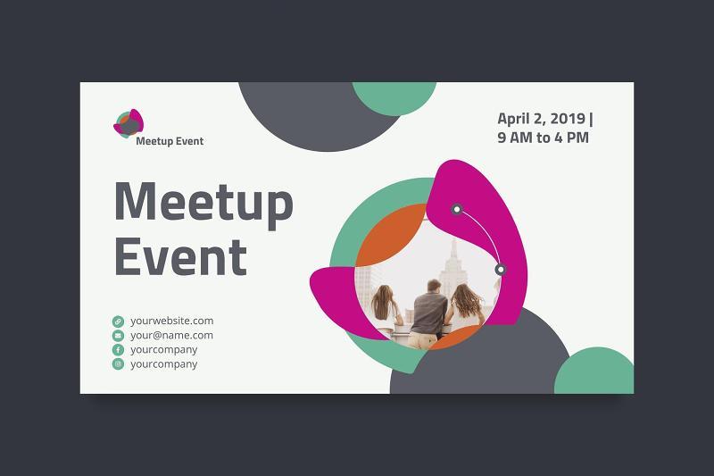 公开活动项目PPT版式模板Meetup Event PowerPoint Presentation Template