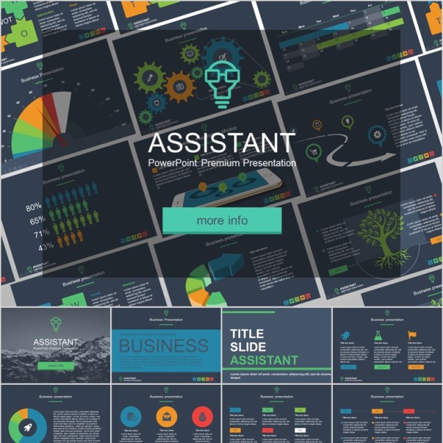 商务多用途PPT信息图表可视化模板Assistant multipurpose template