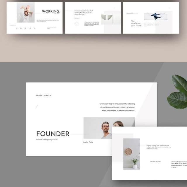 清新简约创意公司介绍PPT模板不含照片NutSell Clean Minimal Powerpoint Business 清新简约创意公司介绍PPT模板不含照片NutSell Clean Minimal Powerpoint Business