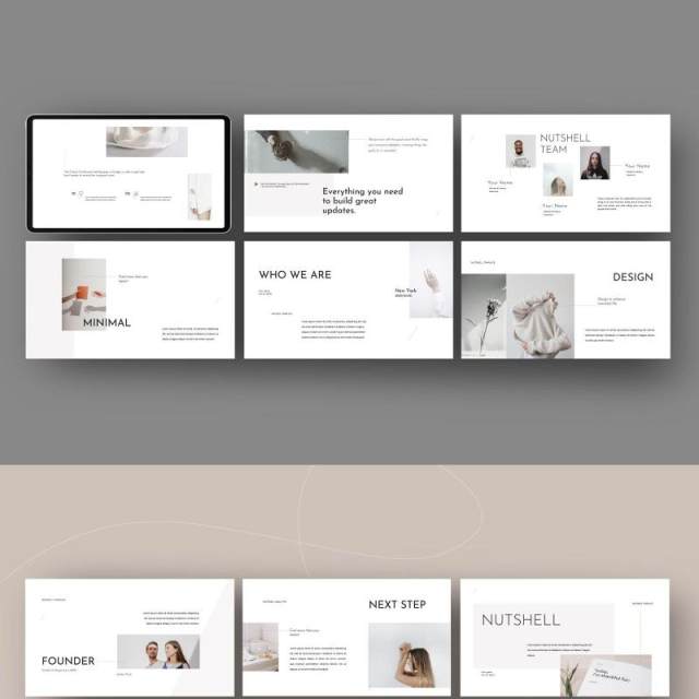 清新简约创意公司介绍PPT模板不含照片NutSell Clean Minimal Powerpoint Business 清新简约创意公司介绍PPT模板不含照片NutSell Clean Minimal Powerpoint Business