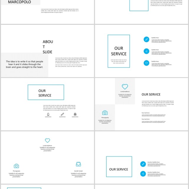 简约PPT版式设计模板MARCO - Powerpoint template 简约PPT版式设计模板MARCO - Powerpoint template