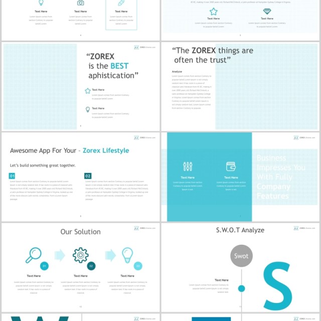 蓝色公司团队展示介绍PPT模板版式设计zorex powerpoint template 蓝色公司团队展示介绍PPT模板版式设计zorex powerpoint template