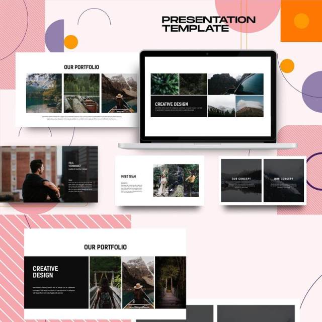 创意公司PPT模板不含照片Cheetah Business Powerpoint Template