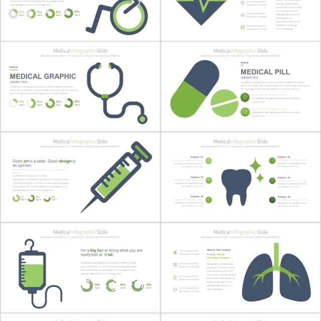 医学PPT信息图表幻灯片 Medical PowerPoint Infographics Slides