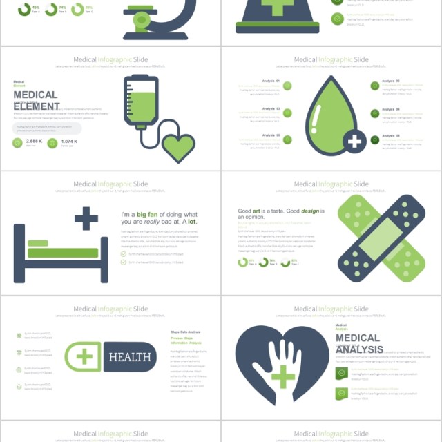 医学PPT信息图表幻灯片 Medical PowerPoint Infographics Slides