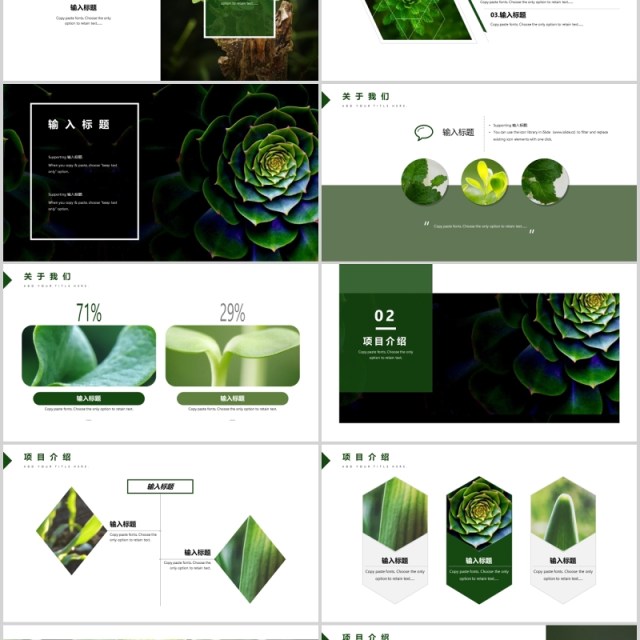绿植背景商务汇报商业计划书PPT模板 绿植背景商务汇报商业计划书PPT模板