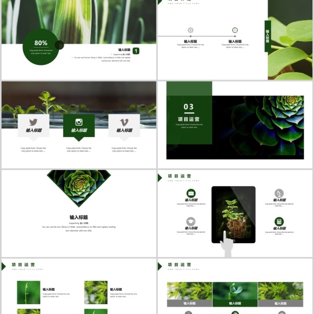 绿植背景商务汇报商业计划书PPT模板 绿植背景商务汇报商业计划书PPT模板