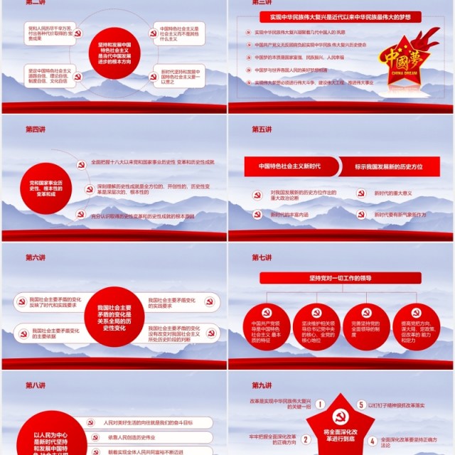 相关领导新时代中国特色社会主义思想三十讲党政党课PPT模板
