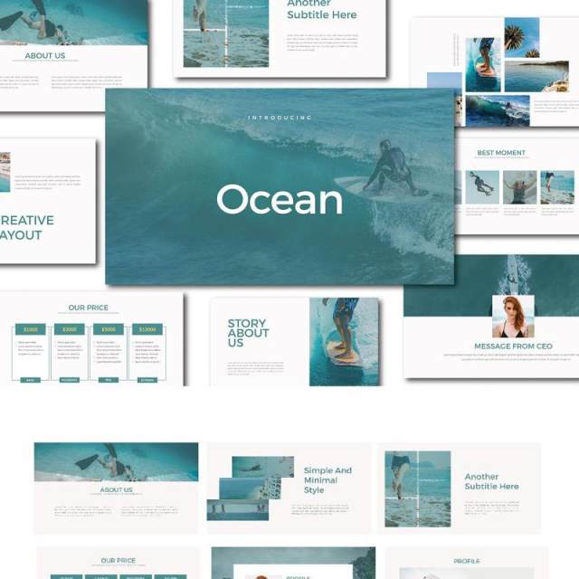 海洋多用途PPT模板版式设计Ocean Multipurpose PPT