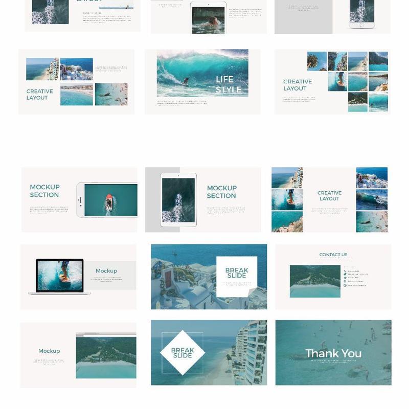 海洋多用途PPT模板版式设计Ocean Multipurpose PPT