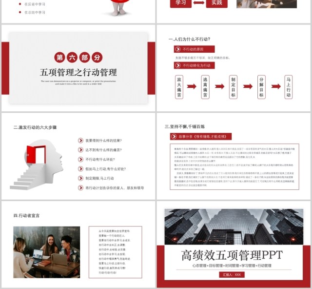 企业员工培训高绩效五项管理PPT模板 企业员工培训高绩效五项管理PPT模板