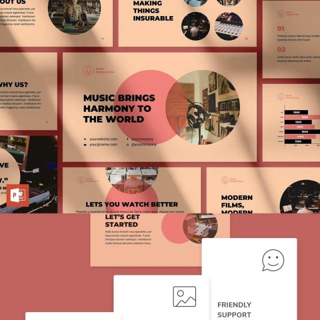 音乐制作唱片公司PPT模板不含照片Music Production PowerPoint Presentation Template 音乐制作唱片公司PPT模板不含照片Music Production PowerPoint Presentation Template