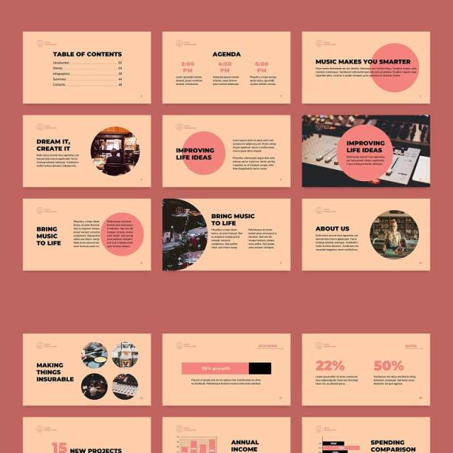 音乐制作唱片公司PPT模板不含照片Music Production PowerPoint Presentation Template 音乐制作唱片公司PPT模板不含照片Music Production PowerPoint Presentation Template