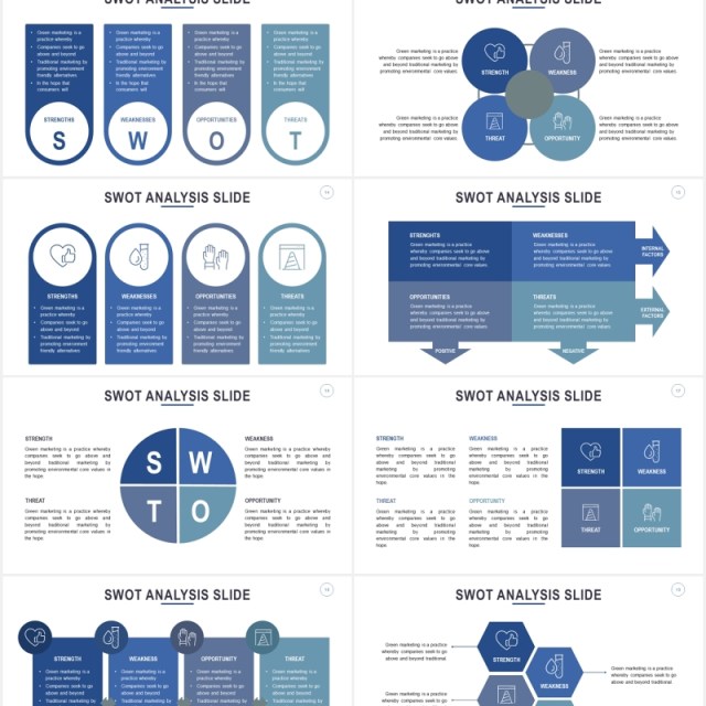 竞品分析模型PPT信息图表素材SWOT Analysis Slides Powerpoint Template