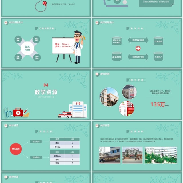 急危重症护理医院用说课PPT模板 急危重症护理医院用说课PPT模板