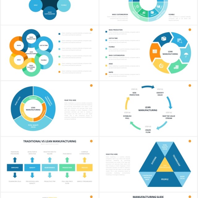 制作结构图圆形信息图表PPT素材Manufacturing Slides Powerpoint Template