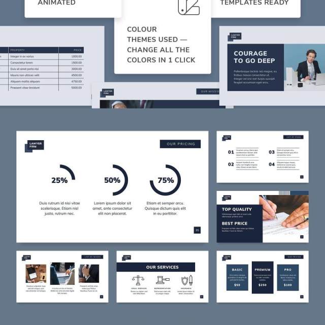 律师事务所介绍PPT模板不含照片Law Firm PowerPoint Presentation Template