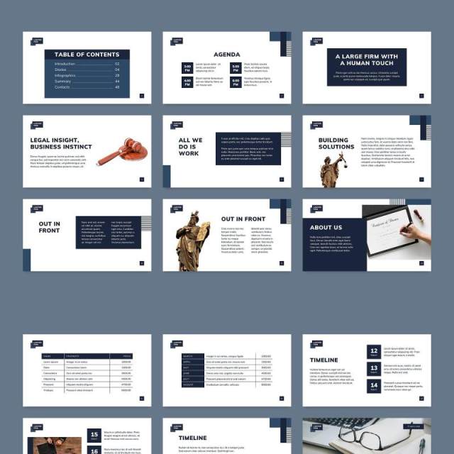 律师事务所介绍PPT模板不含照片Law Firm PowerPoint Presentation Template