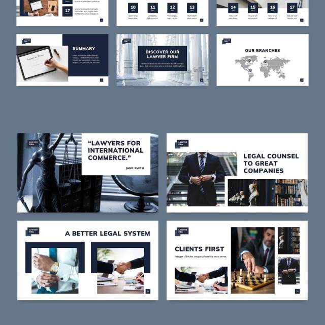 律师事务所介绍PPT模板不含照片Law Firm PowerPoint Presentation Template